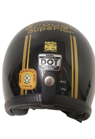 Brough Superior Helmet Gold by Davida