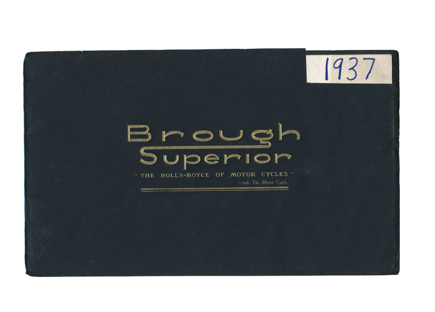 Brough Superior Catalogue 1937 Original