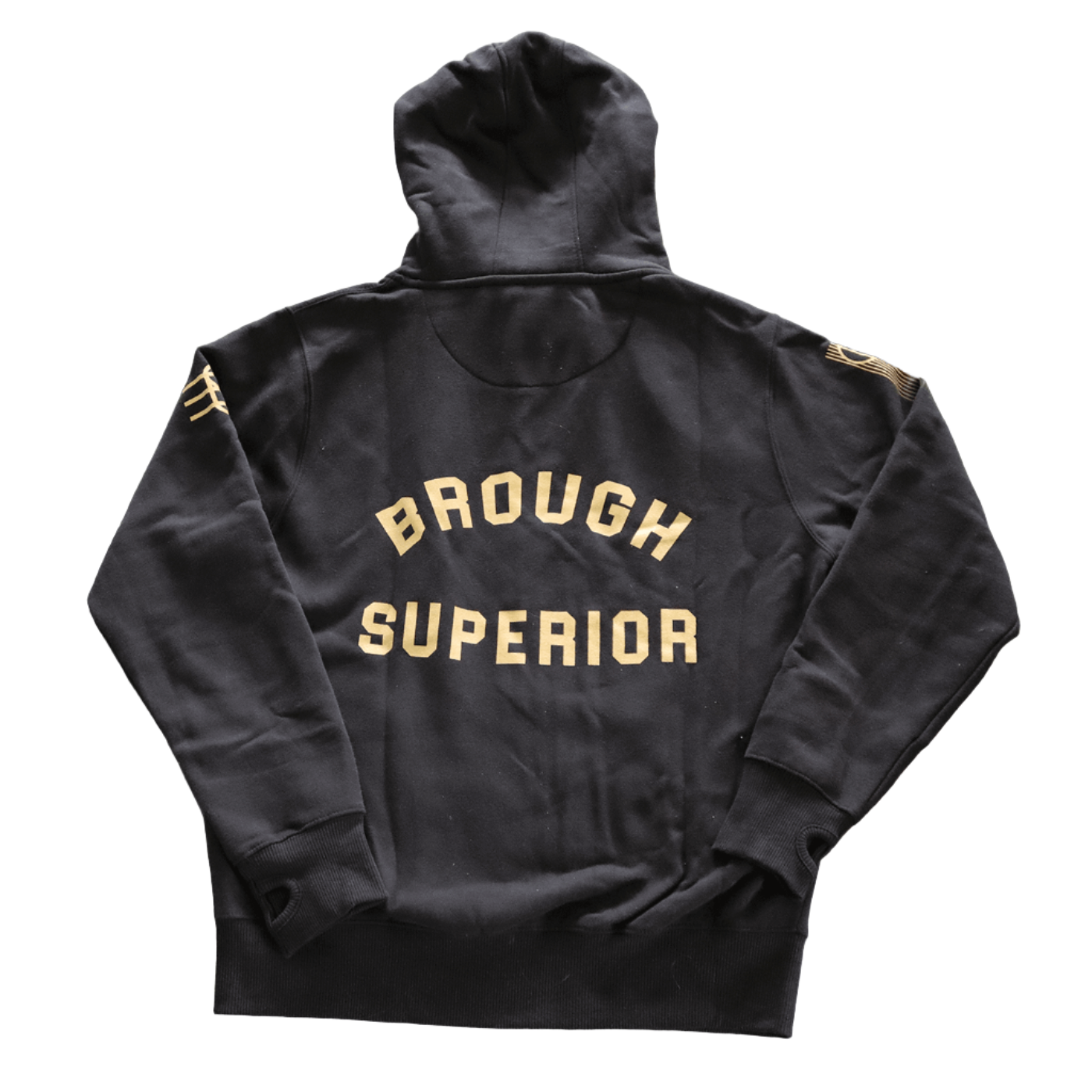 Brough Superior Zipped Hoodie Black with Logos