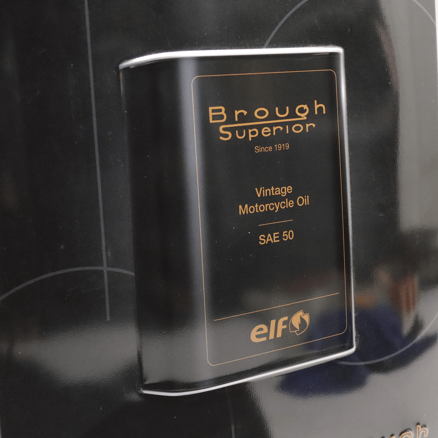 Brough Superior (Enamel) Elf Oils Sign