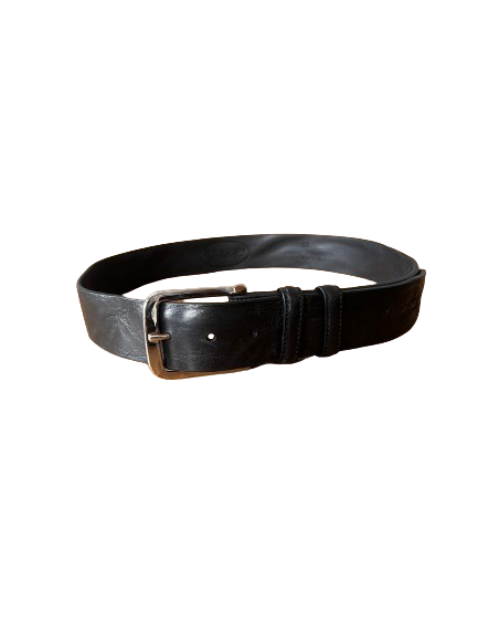 Brough Superior Leather Belt, black
