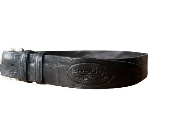 Brough Superior Leather Belt, black