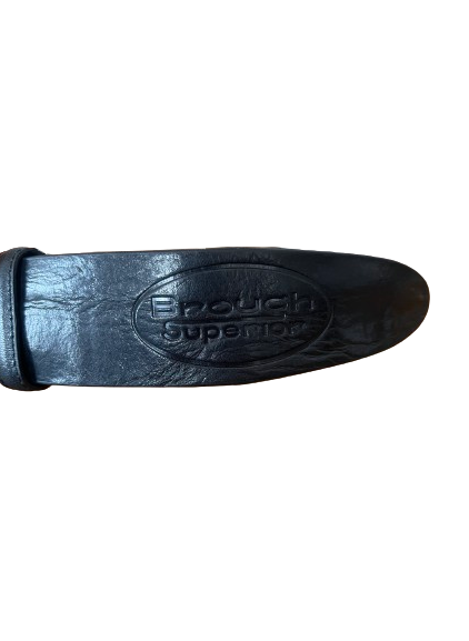 Brough Superior Leather Belt, black