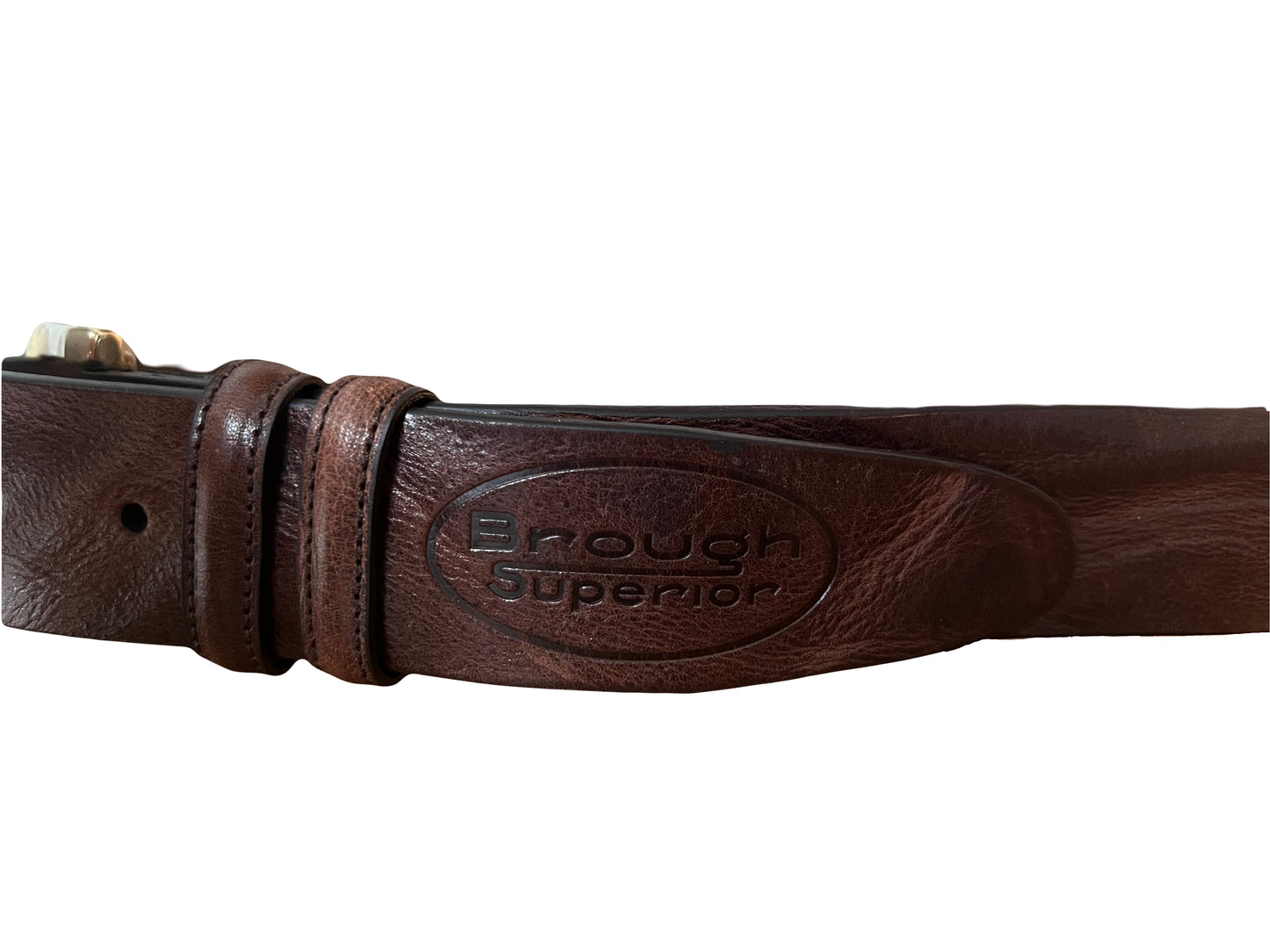 Brough Superior Leather Belt, brown
