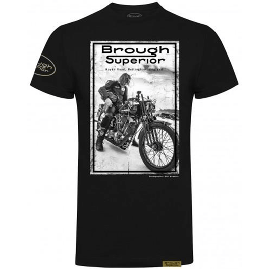 Brough Superior - Henry Cole Distressed Black/White T-Shirt